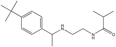 N-(2-{[1-(4-tert-butylphenyl)ethyl]amino}ethyl)-2-methylpropanamide Struktur