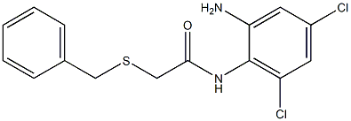 N-(2-amino-4,6-dichlorophenyl)-2-(benzylsulfanyl)acetamide Struktur