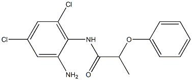 N-(2-amino-4,6-dichlorophenyl)-2-phenoxypropanamide Struktur