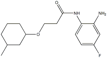 N-(2-amino-4-fluorophenyl)-3-[(3-methylcyclohexyl)oxy]propanamide Struktur