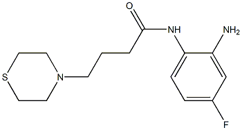 N-(2-amino-4-fluorophenyl)-4-(thiomorpholin-4-yl)butanamide Struktur