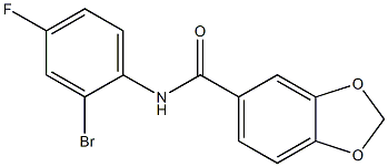 N-(2-bromo-4-fluorophenyl)-2H-1,3-benzodioxole-5-carboxamide Struktur