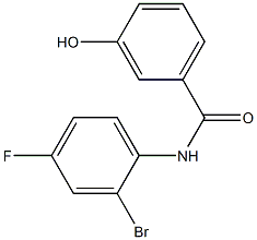 N-(2-bromo-4-fluorophenyl)-3-hydroxybenzamide Struktur