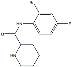 N-(2-bromo-4-fluorophenyl)piperidine-2-carboxamide Struktur