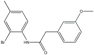 N-(2-bromo-4-methylphenyl)-2-(3-methoxyphenyl)acetamide Struktur