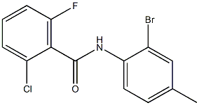 N-(2-bromo-4-methylphenyl)-2-chloro-6-fluorobenzamide Struktur