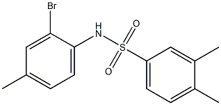 N-(2-bromo-4-methylphenyl)-3,4-dimethylbenzene-1-sulfonamide Struktur