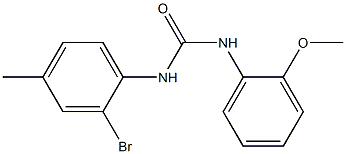 N-(2-bromo-4-methylphenyl)-N'-(2-methoxyphenyl)urea Struktur