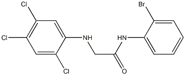 N-(2-bromophenyl)-2-[(2,4,5-trichlorophenyl)amino]acetamide Struktur