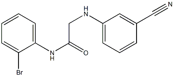 N-(2-bromophenyl)-2-[(3-cyanophenyl)amino]acetamide Struktur