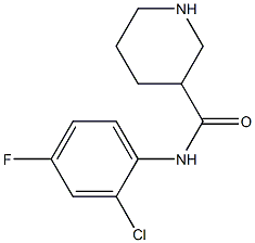 N-(2-chloro-4-fluorophenyl)piperidine-3-carboxamide Struktur