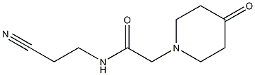 N-(2-cyanoethyl)-2-(4-oxopiperidin-1-yl)acetamide Struktur