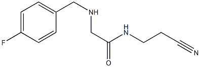 N-(2-cyanoethyl)-2-{[(4-fluorophenyl)methyl]amino}acetamide Struktur