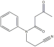 N-(2-cyanoethyl)-3-oxo-N-phenylbutanamide Struktur