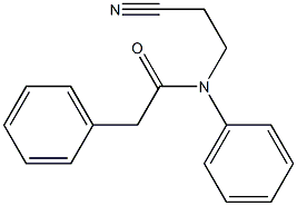 N-(2-cyanoethyl)-N,2-diphenylacetamide Struktur