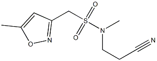 N-(2-cyanoethyl)-N-methyl(5-methyl-1,2-oxazol-3-yl)methanesulfonamide Struktur