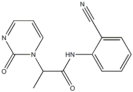 N-(2-cyanophenyl)-2-(2-oxo-1,2-dihydropyrimidin-1-yl)propanamide Struktur