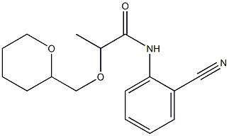 N-(2-cyanophenyl)-2-(oxan-2-ylmethoxy)propanamide Struktur