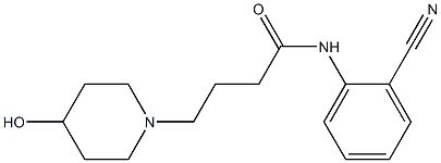 N-(2-cyanophenyl)-4-(4-hydroxypiperidin-1-yl)butanamide Struktur