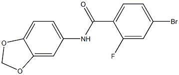 N-(2H-1,3-benzodioxol-5-yl)-4-bromo-2-fluorobenzamide Struktur