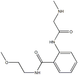 N-(2-methoxyethyl)-2-{[(methylamino)acetyl]amino}benzamide Struktur