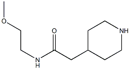 N-(2-methoxyethyl)-2-piperidin-4-ylacetamide Struktur