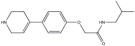 N-(2-methylpropyl)-2-[4-(1,2,3,6-tetrahydropyridin-4-yl)phenoxy]acetamide Struktur