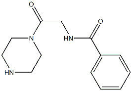 N-(2-oxo-2-piperazin-1-ylethyl)benzamide Struktur