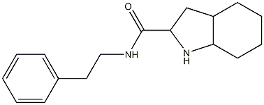 N-(2-phenylethyl)octahydro-1H-indole-2-carboxamide Struktur