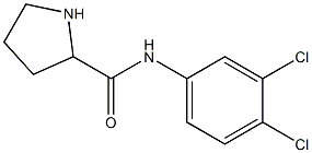 N-(3,4-dichlorophenyl)pyrrolidine-2-carboxamide Struktur