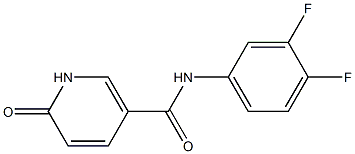 N-(3,4-difluorophenyl)-6-oxo-1,6-dihydropyridine-3-carboxamide Struktur