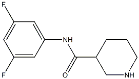 N-(3,5-difluorophenyl)piperidine-3-carboxamide Struktur