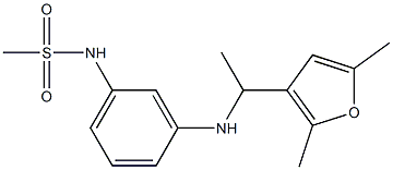 N-(3-{[1-(2,5-dimethylfuran-3-yl)ethyl]amino}phenyl)methanesulfonamide Struktur