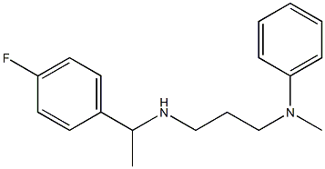 N-(3-{[1-(4-fluorophenyl)ethyl]amino}propyl)-N-methylaniline Struktur