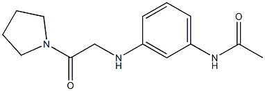 N-(3-{[2-oxo-2-(pyrrolidin-1-yl)ethyl]amino}phenyl)acetamide Struktur