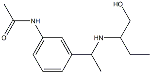 N-(3-{1-[(1-hydroxybutan-2-yl)amino]ethyl}phenyl)acetamide Struktur