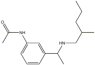 N-(3-{1-[(2-methylpentyl)amino]ethyl}phenyl)acetamide Struktur