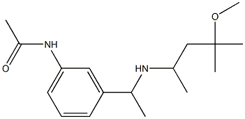 N-(3-{1-[(4-methoxy-4-methylpentan-2-yl)amino]ethyl}phenyl)acetamide Struktur