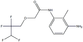 N-(3-amino-2-methylphenyl)-2-(2,2,3,3-tetrafluoropropoxy)acetamide Struktur