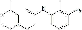 N-(3-amino-2-methylphenyl)-3-(2-methylmorpholin-4-yl)propanamide Struktur