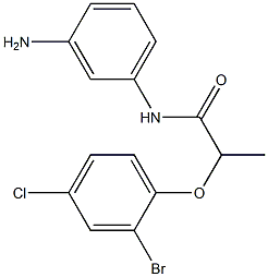 N-(3-aminophenyl)-2-(2-bromo-4-chlorophenoxy)propanamide Struktur