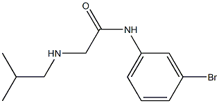 N-(3-bromophenyl)-2-[(2-methylpropyl)amino]acetamide Struktur