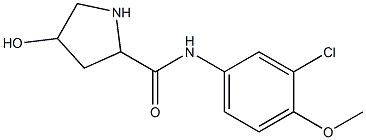 N-(3-chloro-4-methoxyphenyl)-4-hydroxypyrrolidine-2-carboxamide Struktur