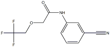 N-(3-cyanophenyl)-2-(2,2,2-trifluoroethoxy)acetamide Struktur