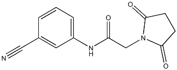 N-(3-cyanophenyl)-2-(2,5-dioxopyrrolidin-1-yl)acetamide Struktur