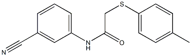 N-(3-cyanophenyl)-2-[(4-methylphenyl)sulfanyl]acetamide Struktur