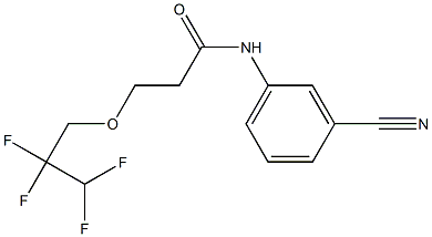 N-(3-cyanophenyl)-3-(2,2,3,3-tetrafluoropropoxy)propanamide Struktur