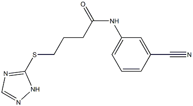 N-(3-cyanophenyl)-4-(1H-1,2,4-triazol-5-ylsulfanyl)butanamide Struktur