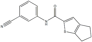 N-(3-cyanophenyl)-5,6-dihydro-4H-cyclopenta[b]thiophene-2-carboxamide Struktur