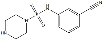 N-(3-cyanophenyl)piperazine-1-sulfonamide Struktur